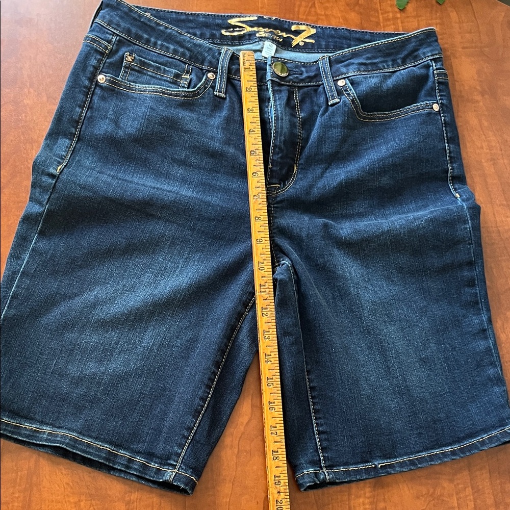 Seven7 Denim Jorts Sunset Bermuda Shorts Cotton Blend Roll up or Down - Picture 5 of 10
